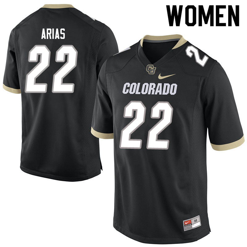 Women #22 Daniel Arias Colorado Buffaloes College Football Jerseys Sale-Black
